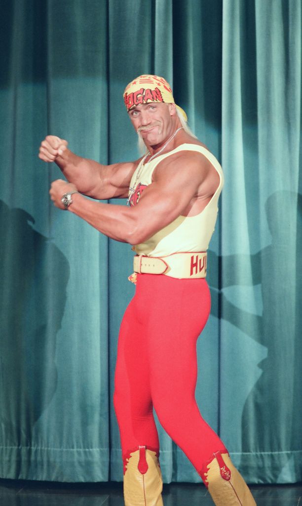Wrestler Hulk Hogan poses on July 12, 1994