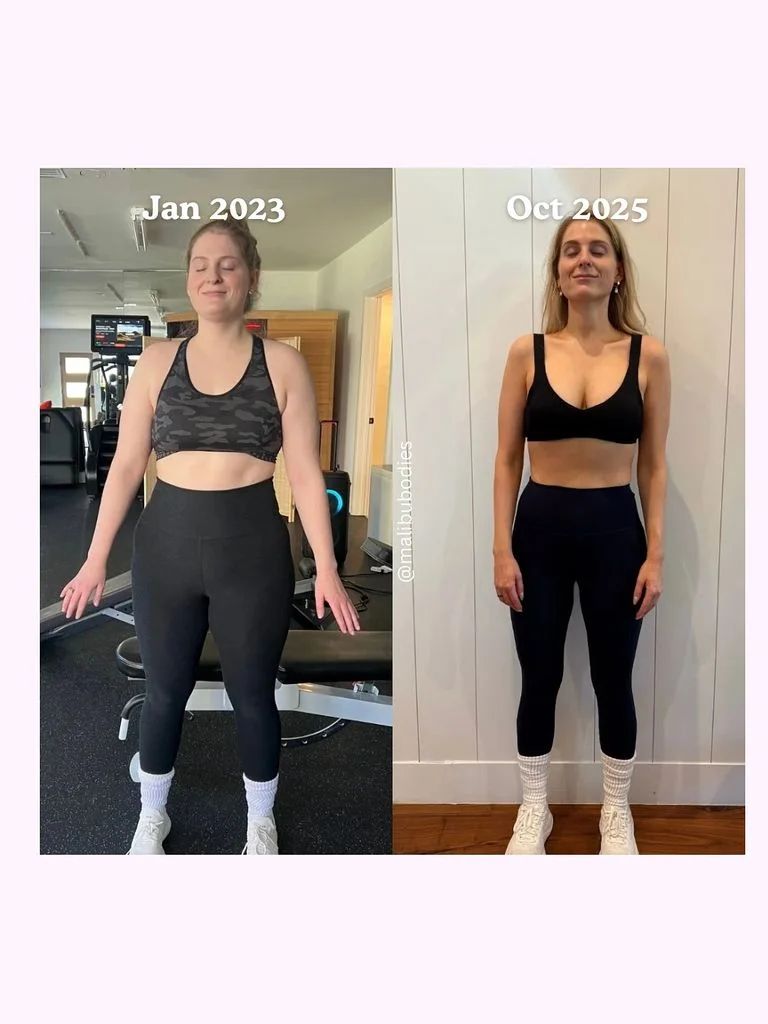 Meghan shares her before and after photos