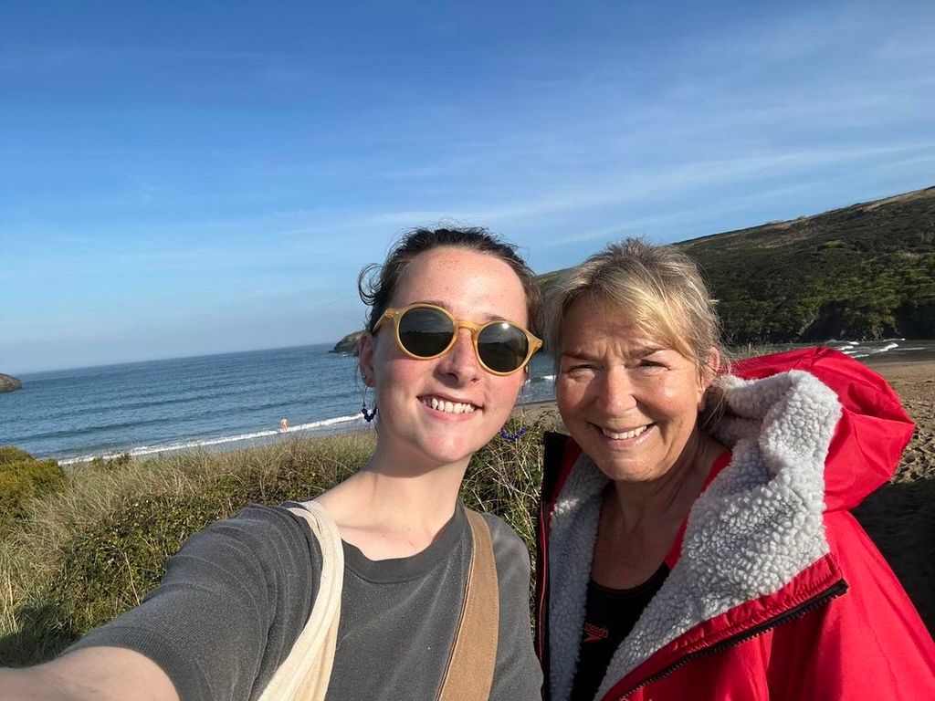 fern with daughter winnie at the beach 