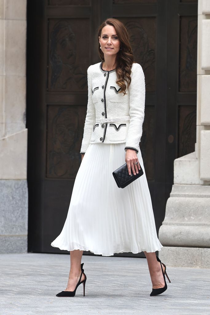 Catherine, Princess of Wales in black and white outfit