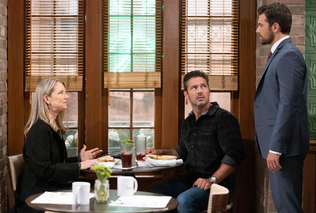 Cynthia Watros, Ryan Paevey and Josh Swickard in General Hospital 