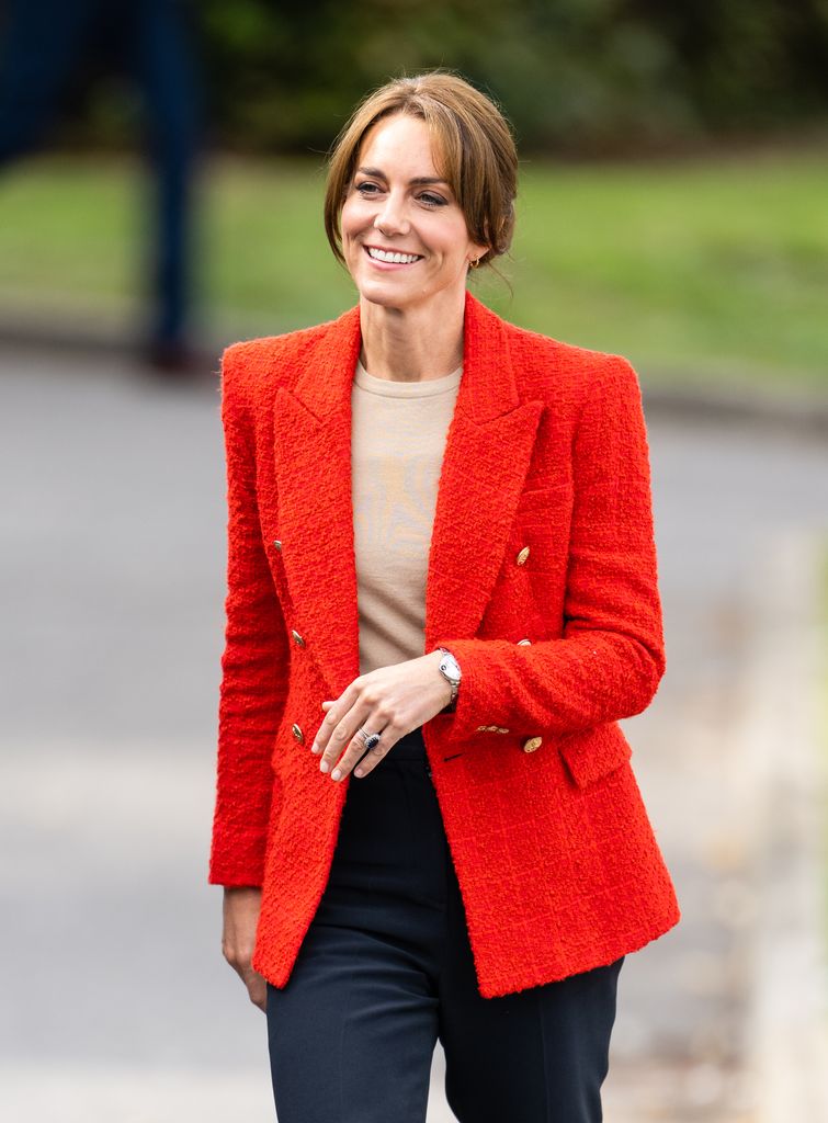 Kate Middleton's Red Textured Blazer from Zara