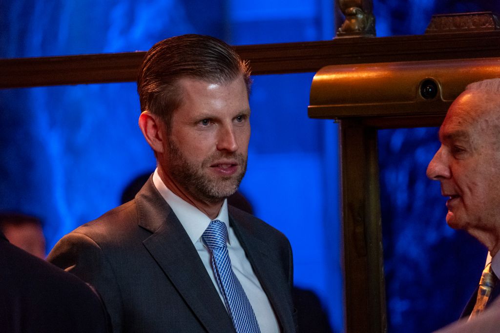 Eric Trump attends a lunch at Cipriani's as Republican presidential nominee, former U.S. President Donald Trump addresses the Economic Club of New York on September 5, 2024, in New York City.