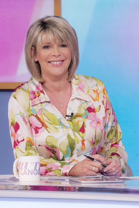 Ruth Langsford presenting Loose Women in a pretty floral blouse