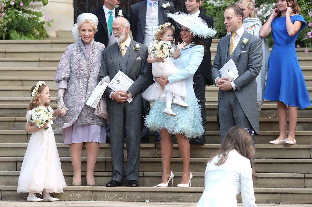 Princess Michael of Kent, Prince Michael of Kent, Sophie Winkleman and Lord Frederick Windsor with Maud and Isabella