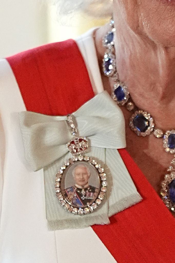 Close-up of King Charles III Royal Family Order