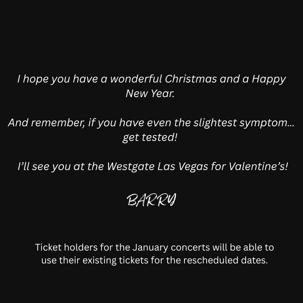 Barry Manilow statement on lung cancer