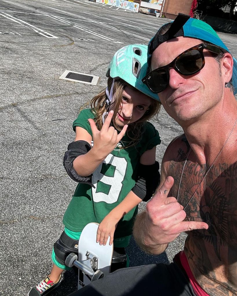 Cameron Douglas takes a selfie with his daughter Lua Lizzy Douglas before going skateboarding, shared on Instagram