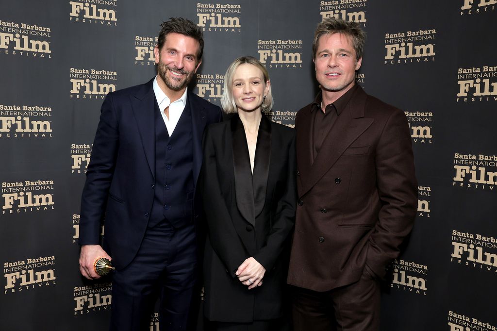 Honoree Bradley Cooper, Carey Mulligan, and Brad Pitt 