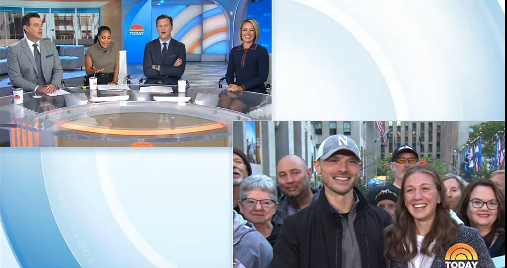 The Today Show paused to share some exciting breaking news as a couple got engaged on the famous plaza 