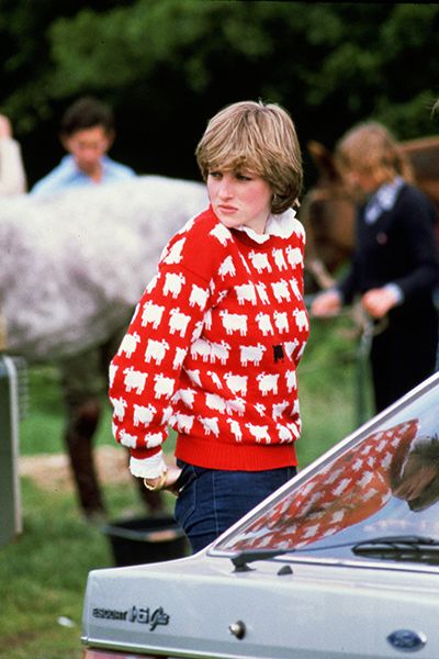 Princess Diana Wears A Sheep Jumper