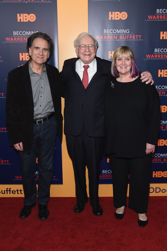 Peter Buffett, Warren Buffett, and Susie Buffett attend 'Becoming Warren Buffett' World Premiere at The Museum of Modern Art on January 19, 2017 