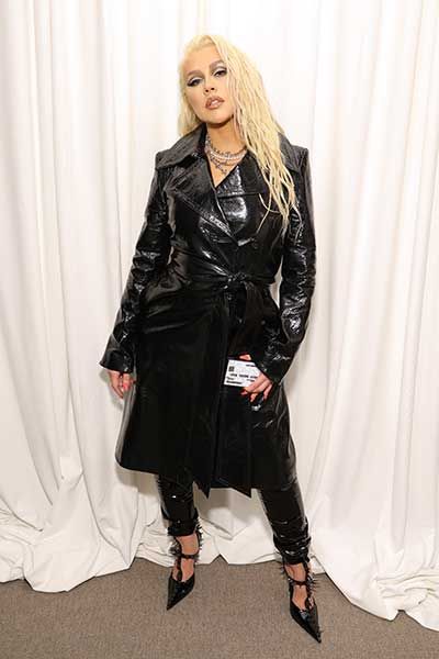 christina aguilera leather outfit