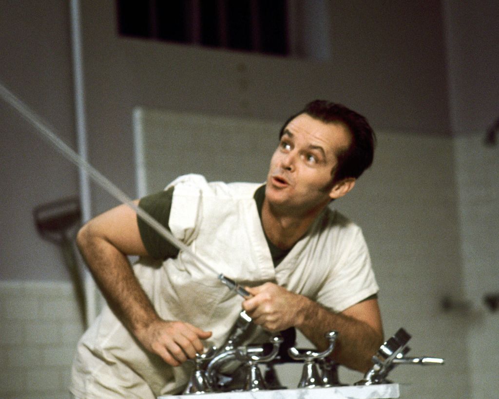 American actor Jack Nicholson as Randle McMurphy in 'One Flew Over The Cuckoo's Nest', directed by Milos Forman, 1975.