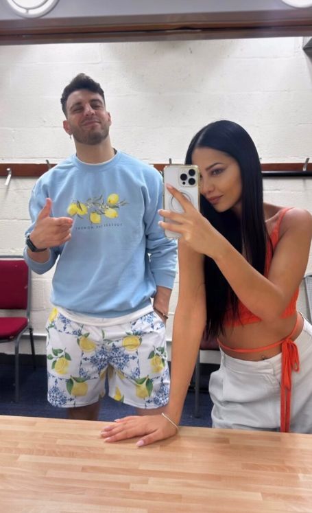 Vito Coppola posing with Valentina Sica