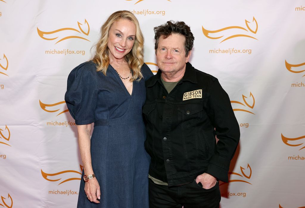 NASHVILLE, TENNESSEE - APRIL 02: (L-R) Tracy Pollan and Michael J. Fox attend "A Country Thing Happened On The Way To Cure Parkinson's" benefitting The Michael J. Fox Foundation, at The Fisher Center for the Performing Arts on April 02, 2024 in Nashville, Tennessee. (Photo by Terry Wyatt/Getty Images for The Michael J. Fox Foundation)