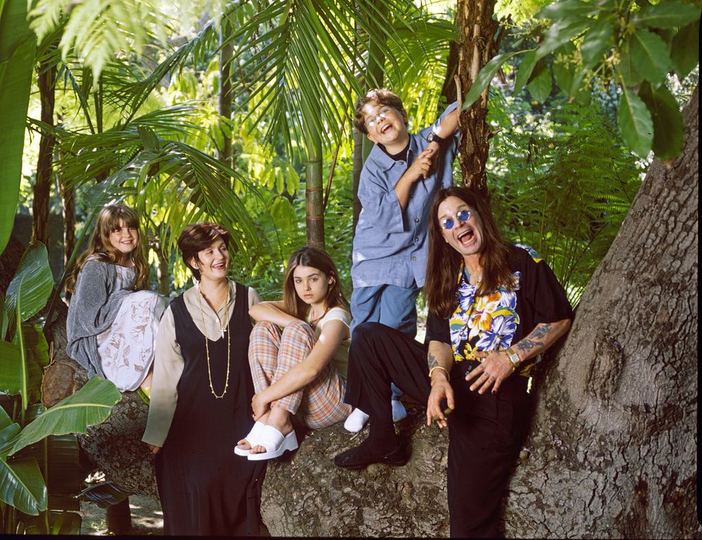 Aimee with her family before their reality show, The Osbournes 