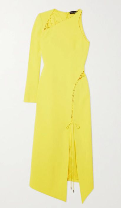 yellow david koma dress