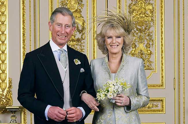 Charles and Camilla pictured on their wedding day in 2005