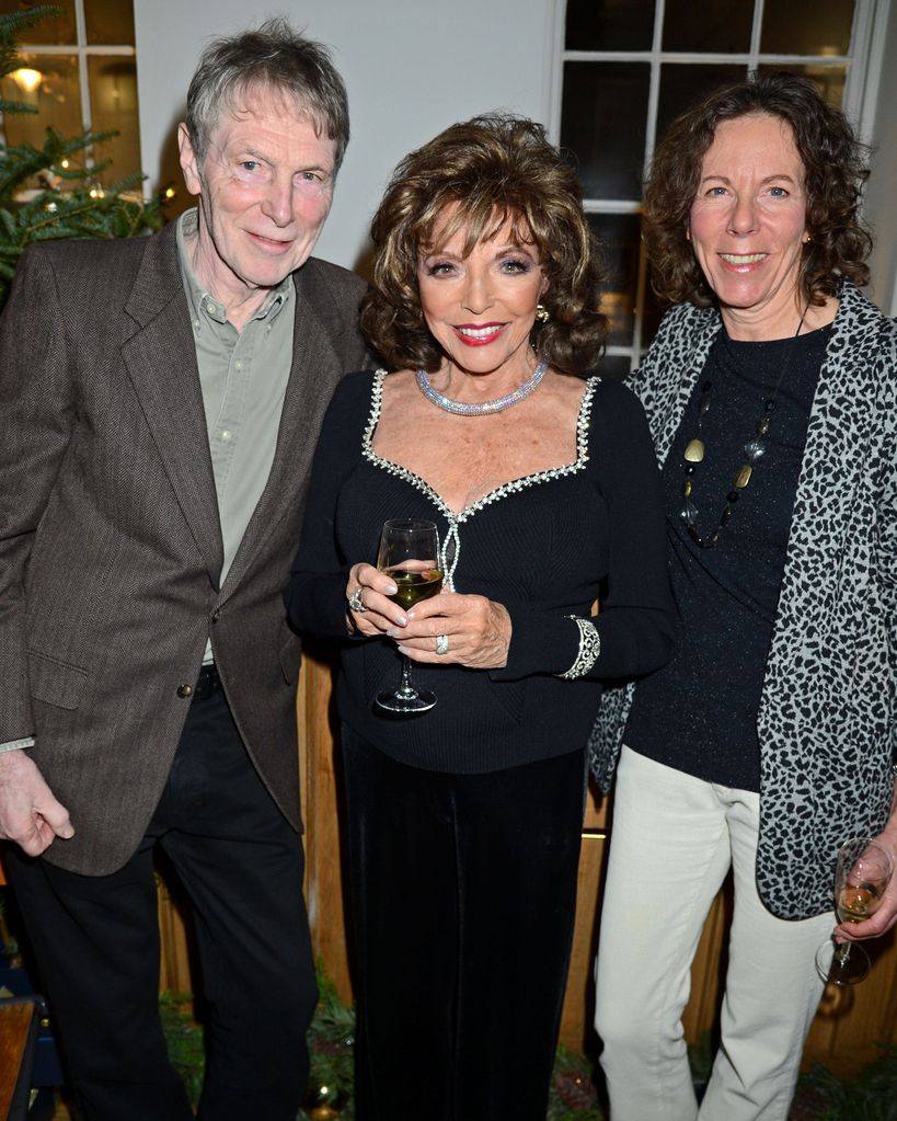 Bill Collins, Dame Joan Collins and Natasha Foster
posed together for the first time