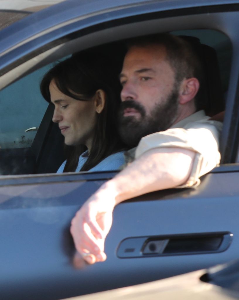 The pair had breakfast together before heading out for a drive through Brentwood with their windows down. 