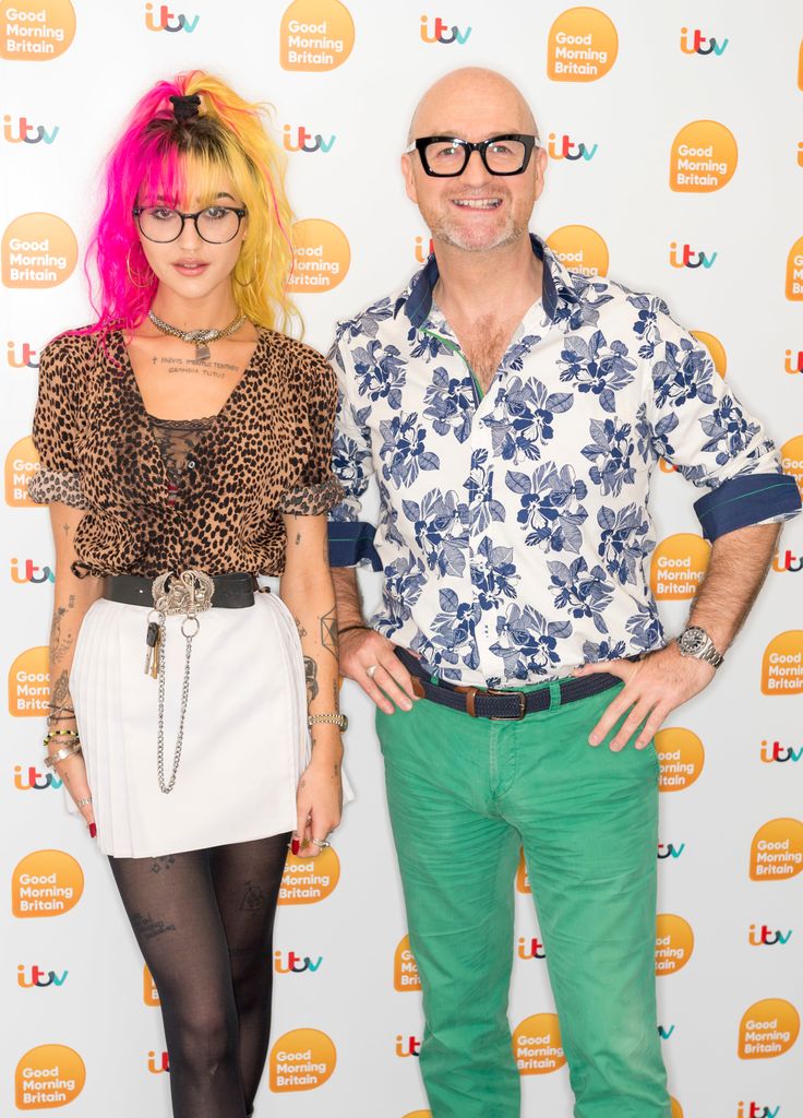 Hetti Harper and David Harper on the set of Good Morning Britain