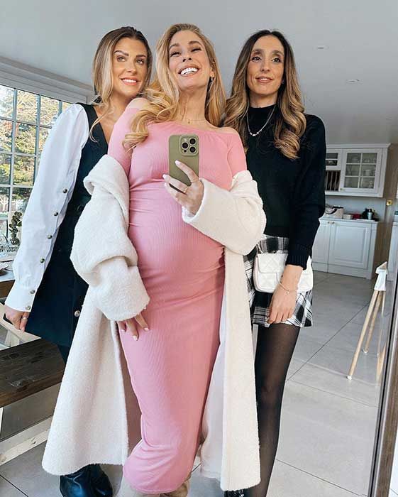 Stacey Solomon posing with her sister and Mrs Hinch