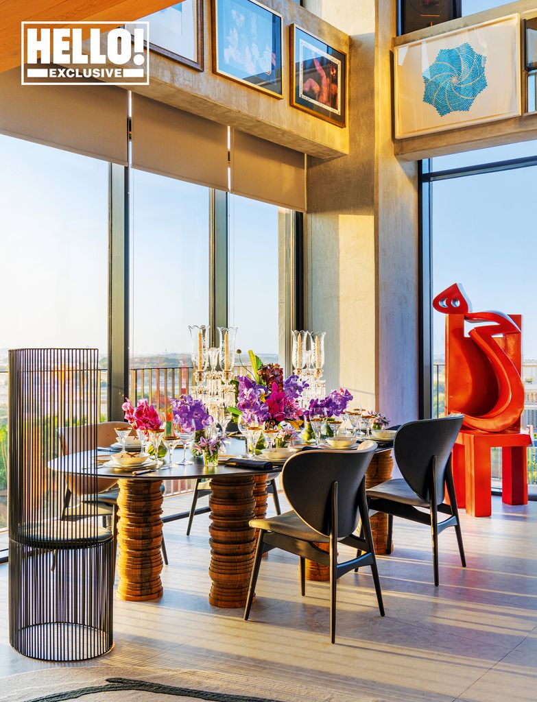 Mana Jalalian's dining room at art-filled Dubai apartment 