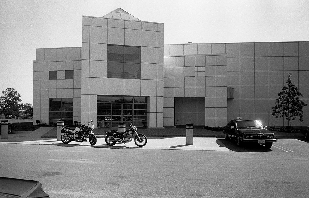 CHANHASSEN, MN - SEPTEMBER 1989:  Prince's black 1984 BMW 633CS sits in his 'reserved' parking spot outside Paisley Park Studios in Chanhassen, Minnesota in September 1989.  (Photo By Raymond Boyd/Getty Images)