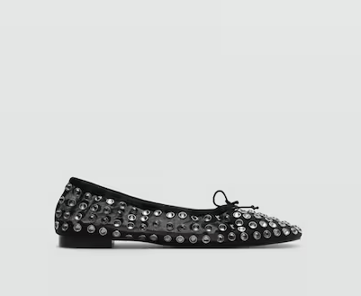 Mango studded ballet flats