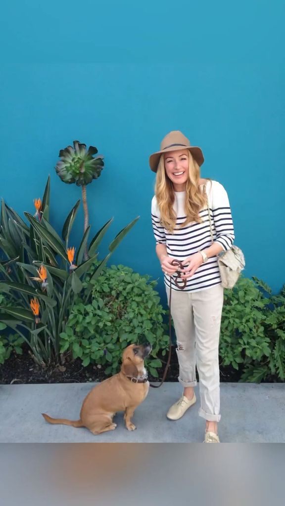 cat deeley with pet dog 