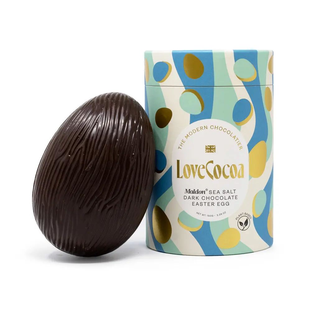 Love Cocoa Vegan Maldon Sea Salt Dark Chocolate Easter Egg