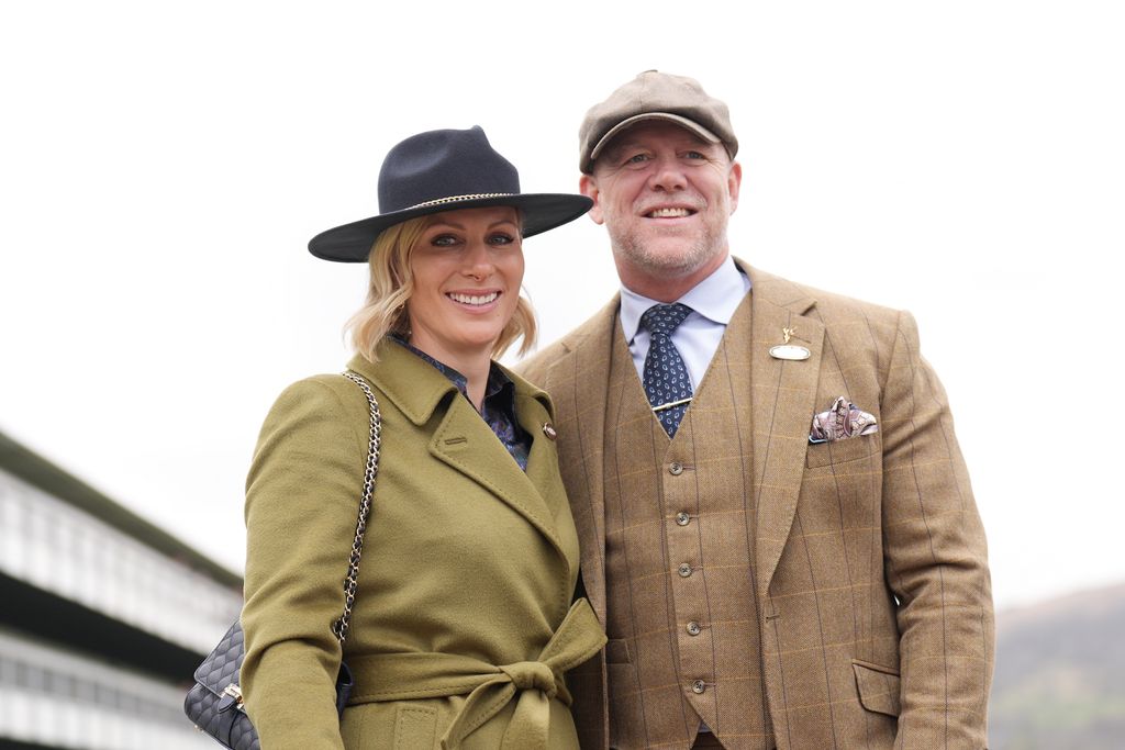 Zara Tindall and Mike Tindall on day three of the 2025 Cheltenham Festival 