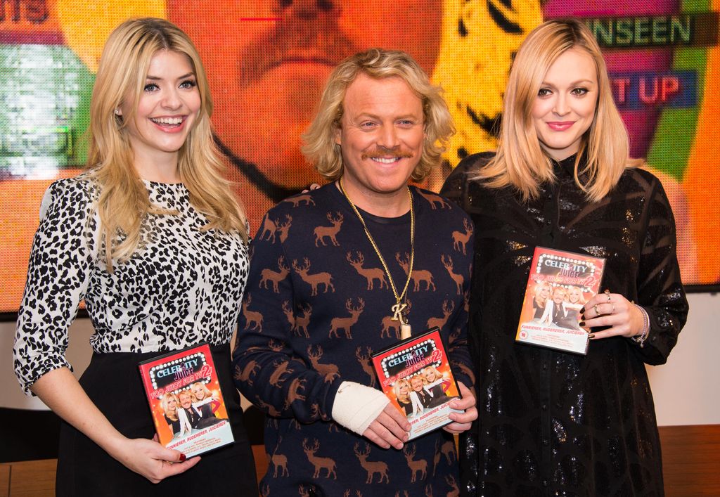 The TV star with Keith Lemon and Fearne Cotton