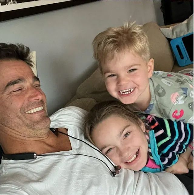 Rob Marciano and two children 
