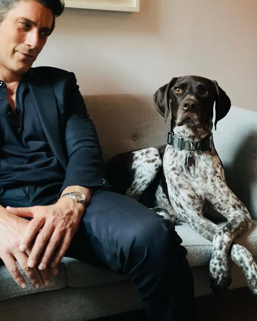 The anchor loves twinning with his dog