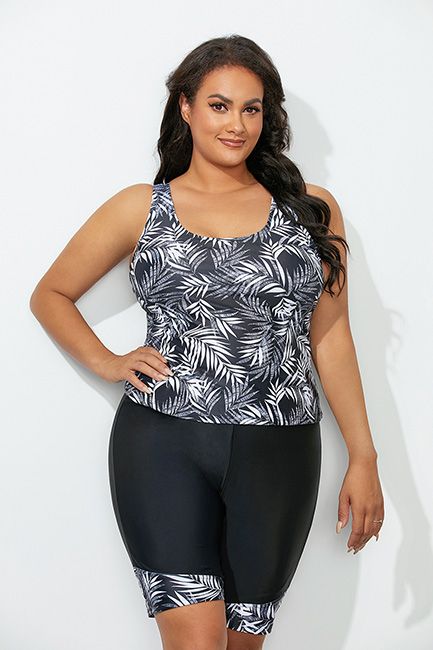 seafancy plus size swimsuit with shorts