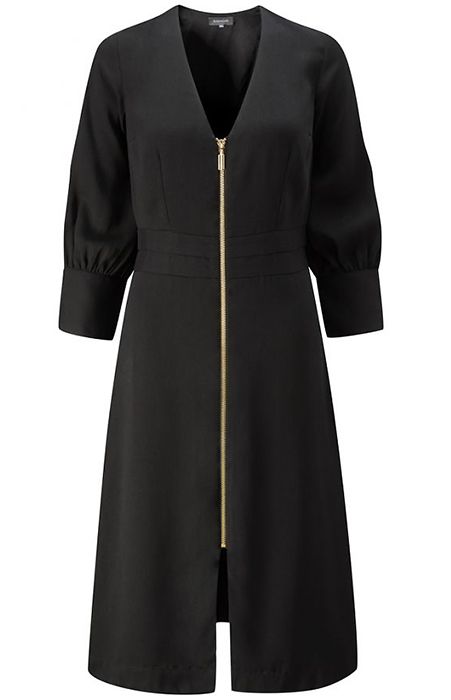 black dressw with zip