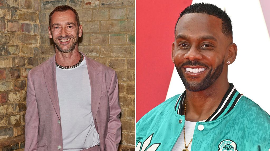 Close ups of Charlie Condou and Richard Blackwood 