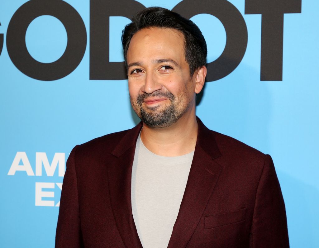 NEW YORK, NEW YORK - SEPTEMBER 28: Lin-Manuel Miranda poses at the opening night of the new Jamie Lloyd production of "Waiting for Godot" on Broadway at The Hudson Theatre on September 28, 2025 in New York City. (Photo by Bruce Glikas/WireImage)