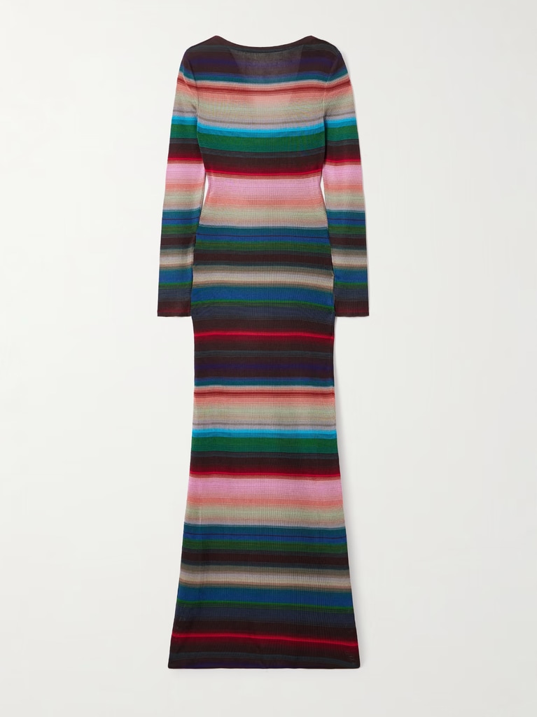 Striped crochet-knit maxi dress missoni