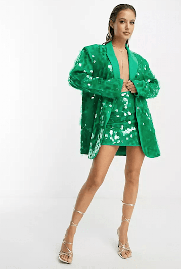 ASOS Green sequin blazer