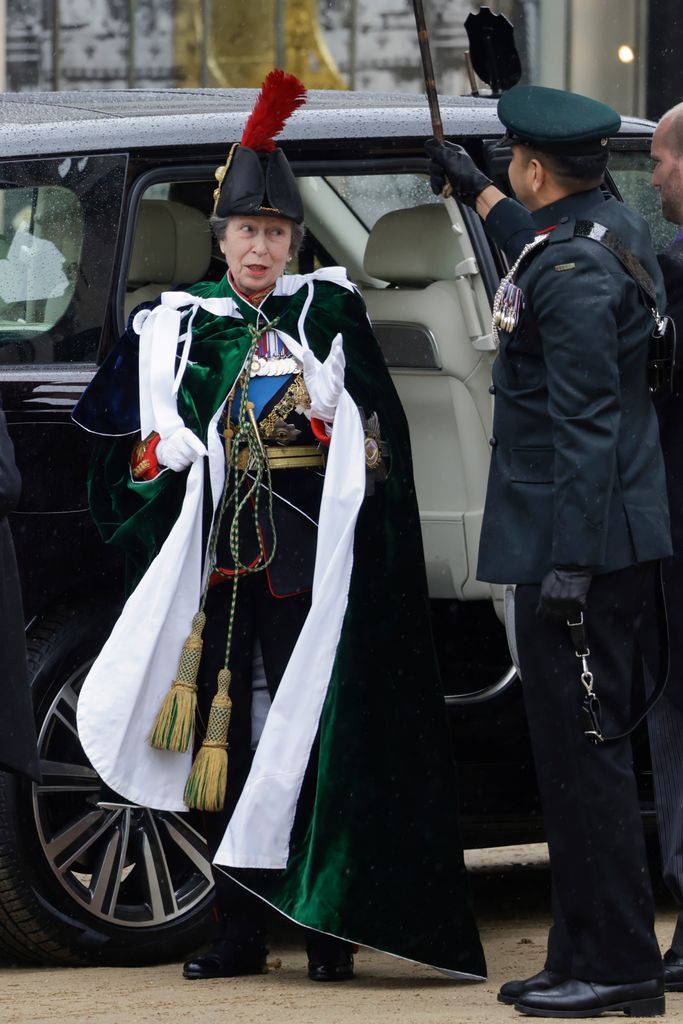 Princess Anne arrives at the coronation
