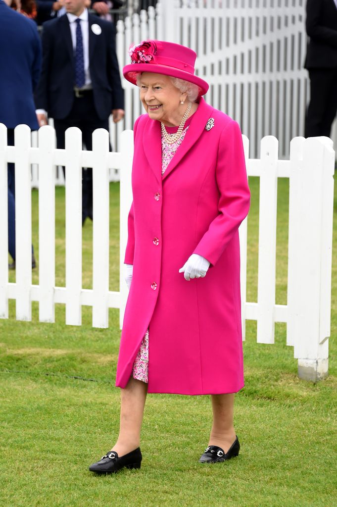 Queen Elizabeth II at the Windsor Cup Final in 2019