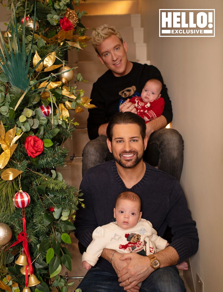Ollie and Gareth Locke-Locke celebrate Christmas with their children