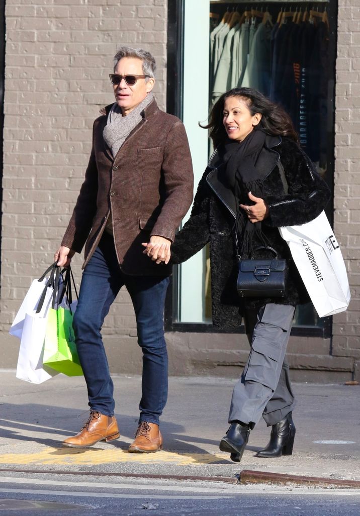 eric mccormack holding hands with new girlfriend while walking nyc