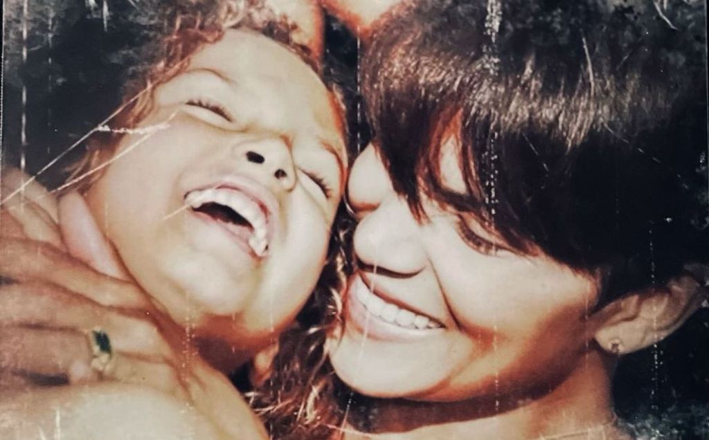 Halle and her daughter Nahla in a rare photo