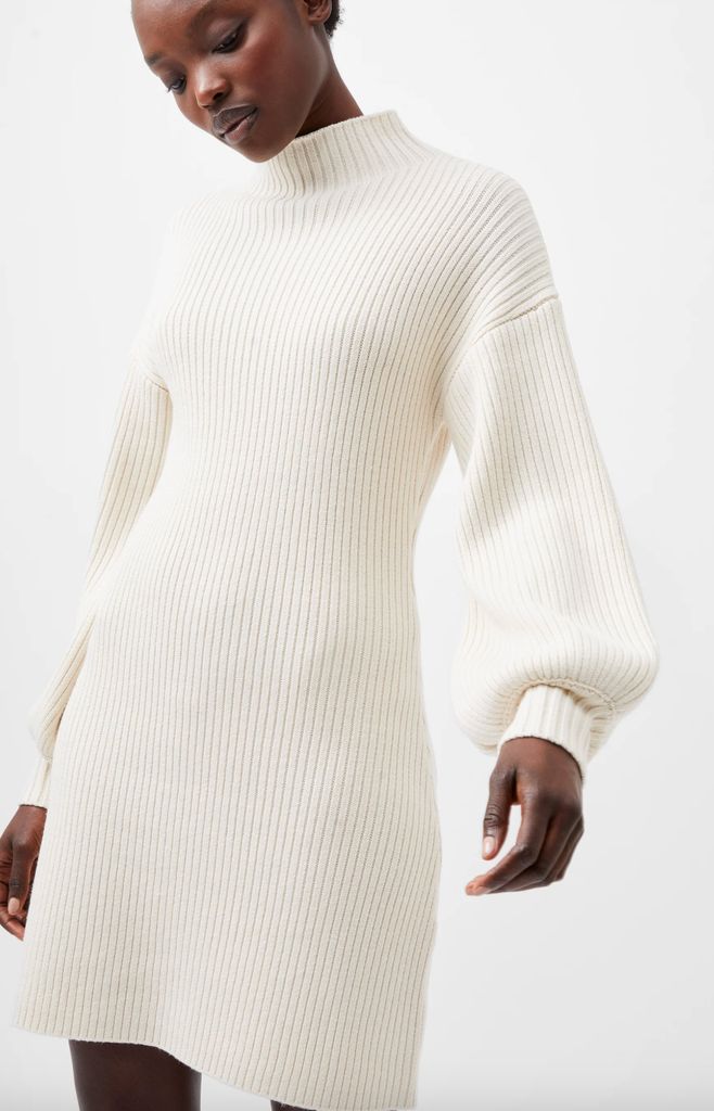 French Connection Babysoft Bishop Sleeve Knitted Dress