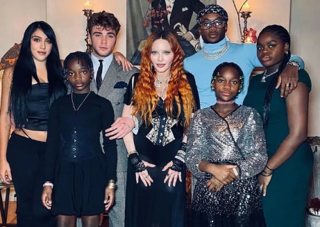 Madonna with her children 