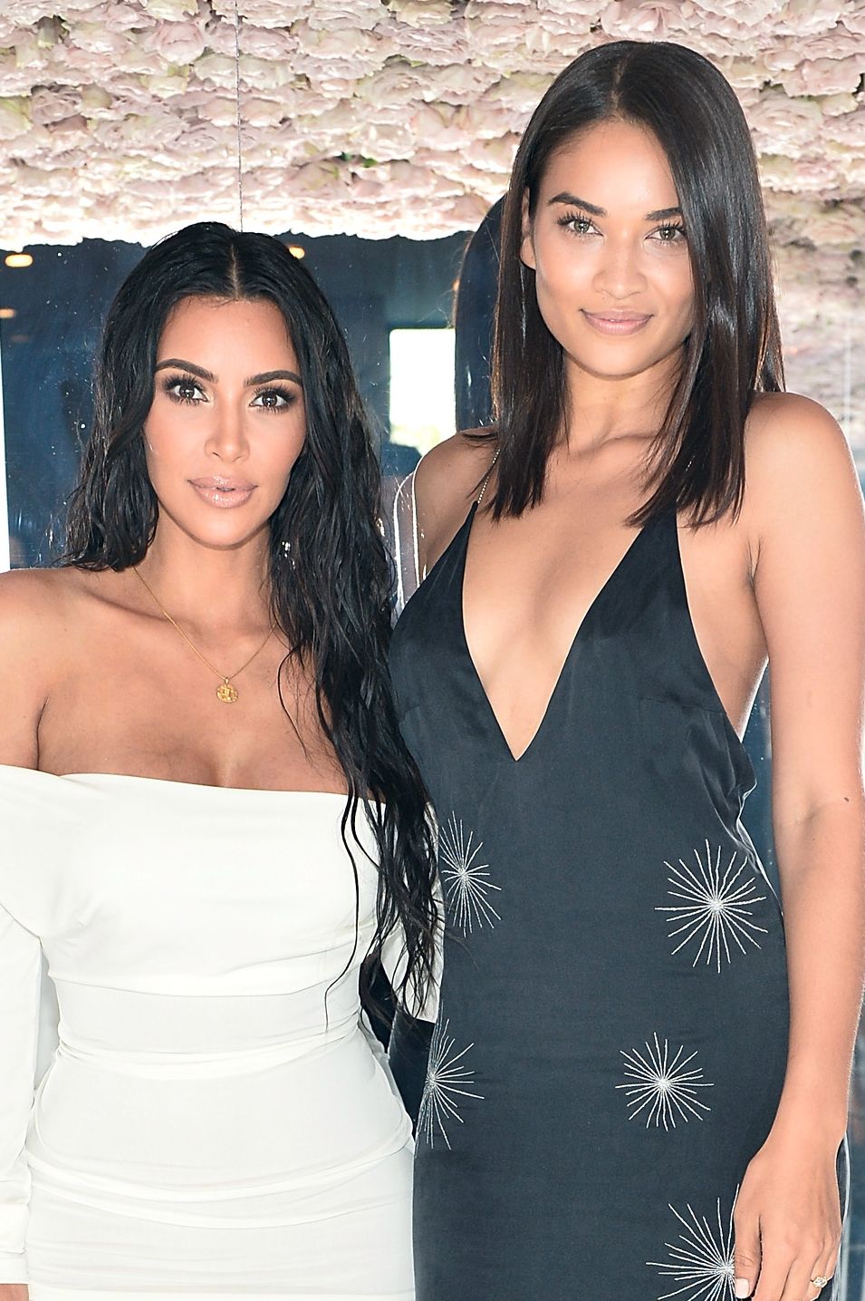 Kim Kardashian and Shanina Shaik in 2017